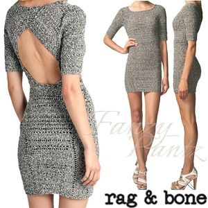 Rag & bone Hart knit sweater dress cutout back xs
